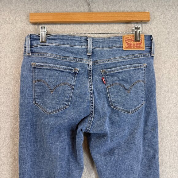 Levis 711 Skinny Jeans Womens Size 28 Medium Wash Denim Stretch Ankle Length - Picture 11 of 16